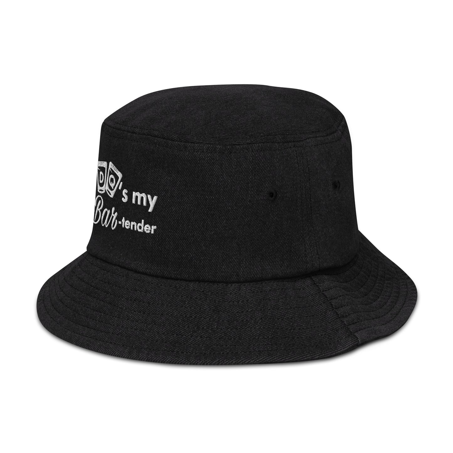 DQ's my Bartender Denim bucket hat